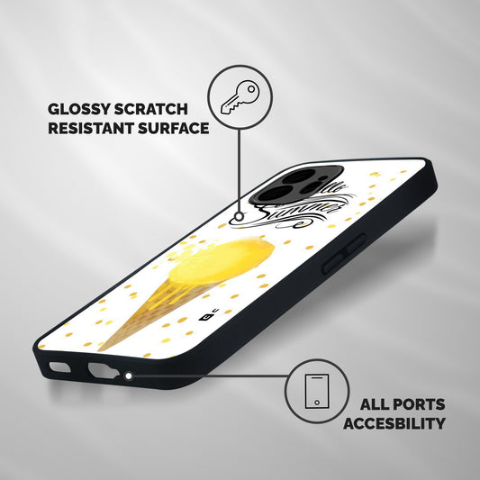 Ice Cream Summer Shockproof Hybrid Protection (Metal + TPU) Back Case Cover