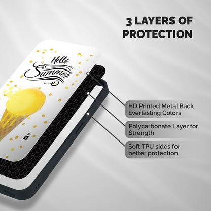 Ice Cream Summer Shockproof Hybrid Protection (Metal + TPU) Back Case Cover