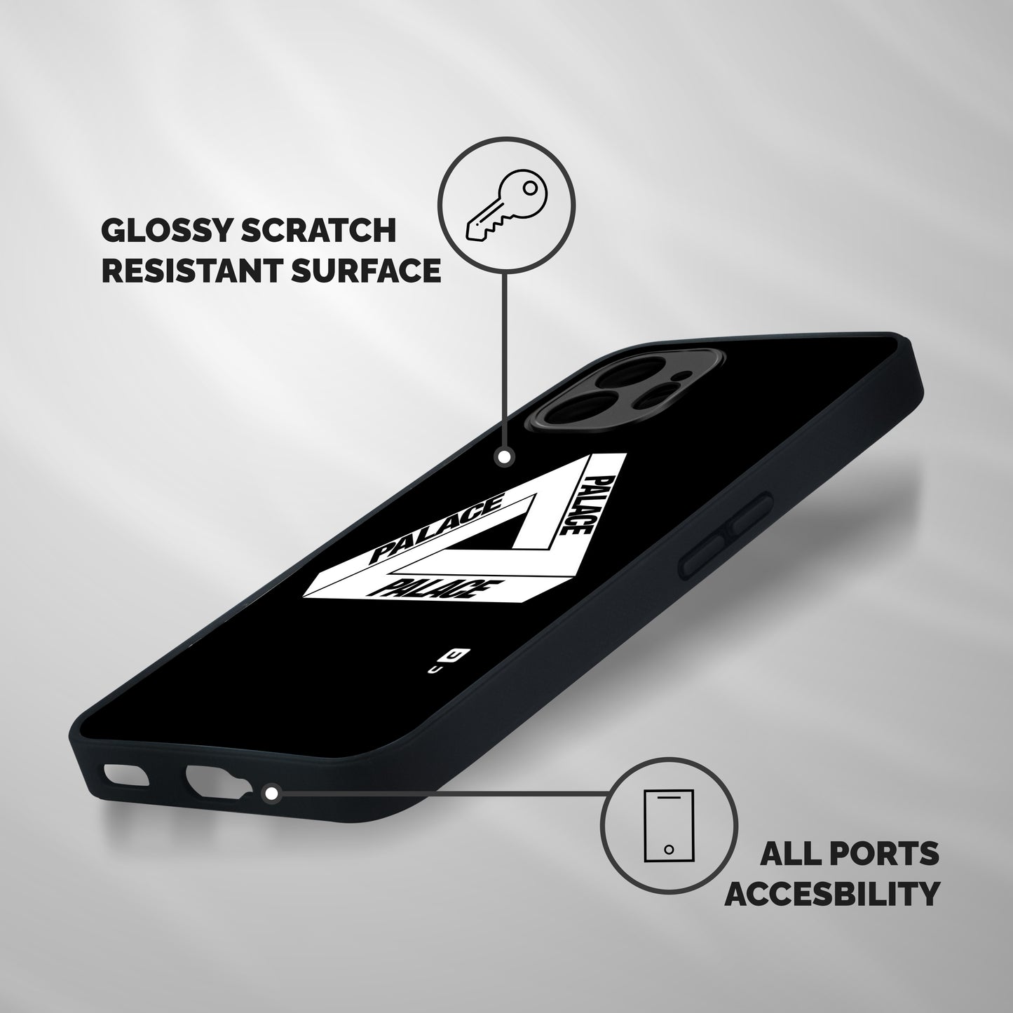 Impossible Triangle Palace Shockproof Hybrid Protection (Metal + TPU) Back Case Cover