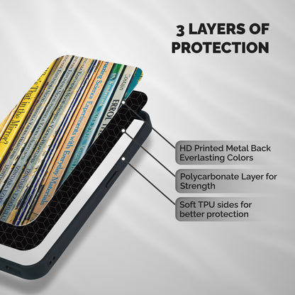 In Love with Books Shockproof Hybrid Protection (Metal + TPU) Back Case Cover