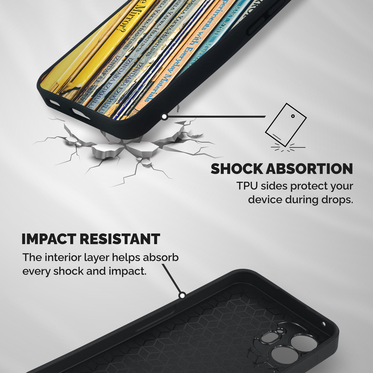 In Love with Books Shockproof Hybrid Protection (Metal + TPU) Back Case Cover