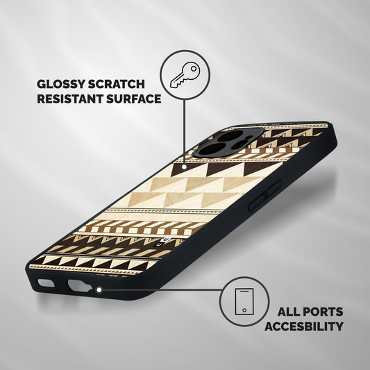 Indie Pattern Work Shockproof Hybrid Protection (Metal + TPU) Back Case Cover
