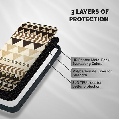 Indie Pattern Work Shockproof Hybrid Protection (Metal + TPU) Back Case Cover