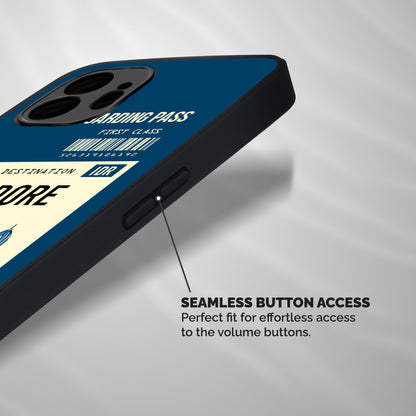 Indore Boarding Pass Shockproof Hybrid Protection (Metal + TPU) Back Case Cover