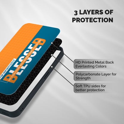 Infinite Blessed Shockproof Hybrid Protection (Metal + TPU) Back Case Cover