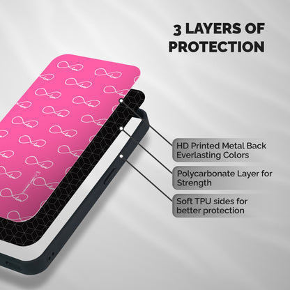 Infinity Love Shockproof Hybrid Protection (Metal + TPU) Back Case Cover