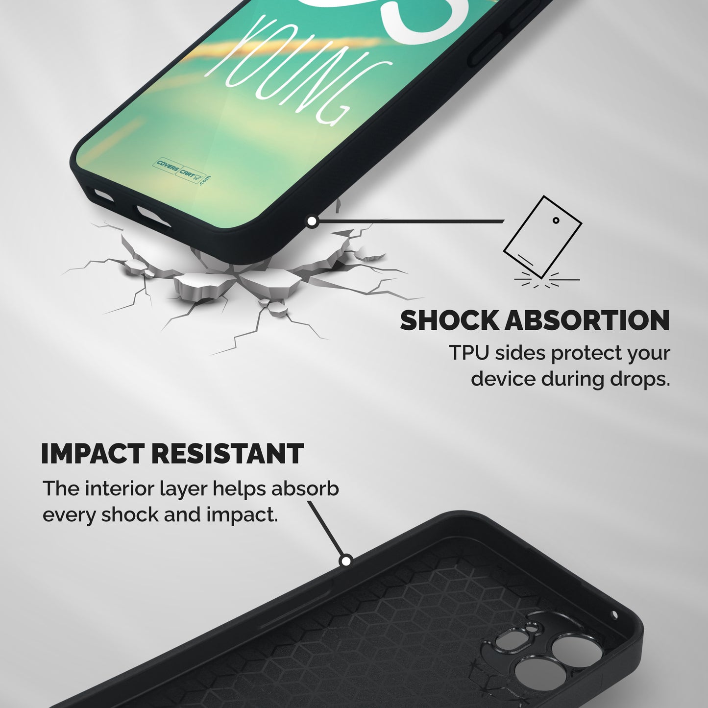 Infinity Young Shockproof Hybrid Protection (Metal + TPU) Back Case Cover