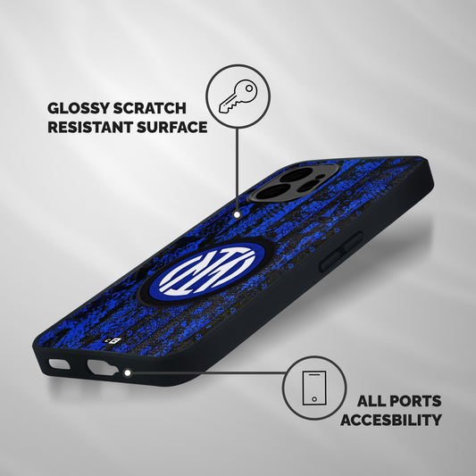 Inter Milan Texture Shockproof Hybrid Protection (Metal + TPU) Back Case Cover