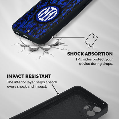 Inter Milan Texture Shockproof Hybrid Protection (Metal + TPU) Back Case Cover