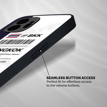 International Boarding Pass Bangkok Shockproof Hybrid Protection (Metal + TPU) Back Case Cover