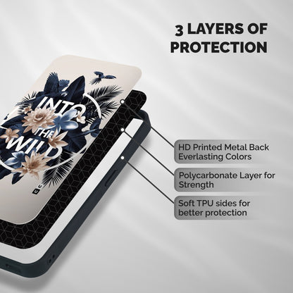Into The Wild Blue Shockproof Hybrid Protection (Metal + TPU) Back Case Cover
