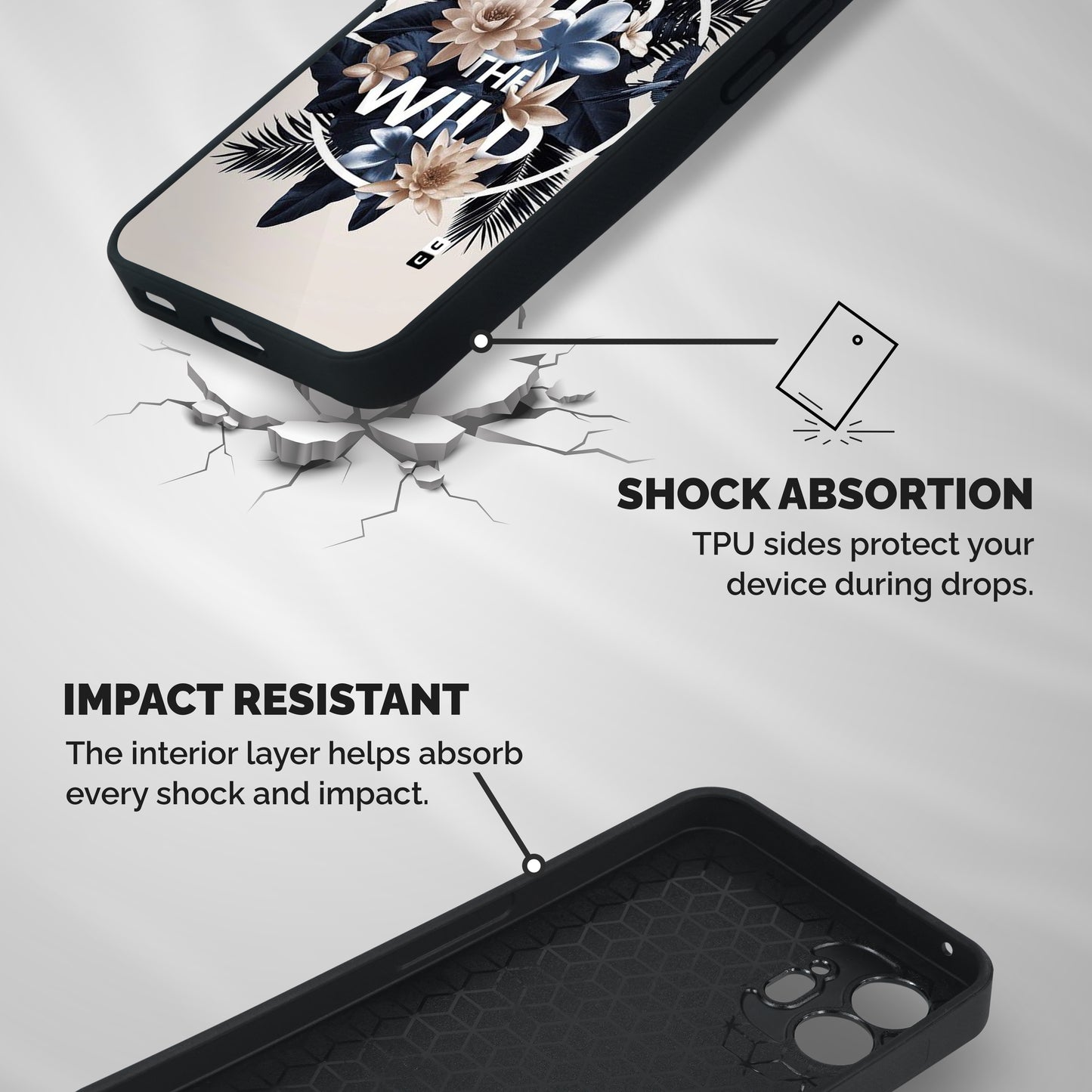 Into The Wild Blue Shockproof Hybrid Protection (Metal + TPU) Back Case Cover