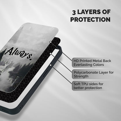 Invisible Deer Shockproof Hybrid Protection (Metal + TPU) Back Case Cover