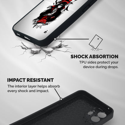 Itachi Combat Shockproof Hybrid Protection (Metal + TPU) Back Case Cover