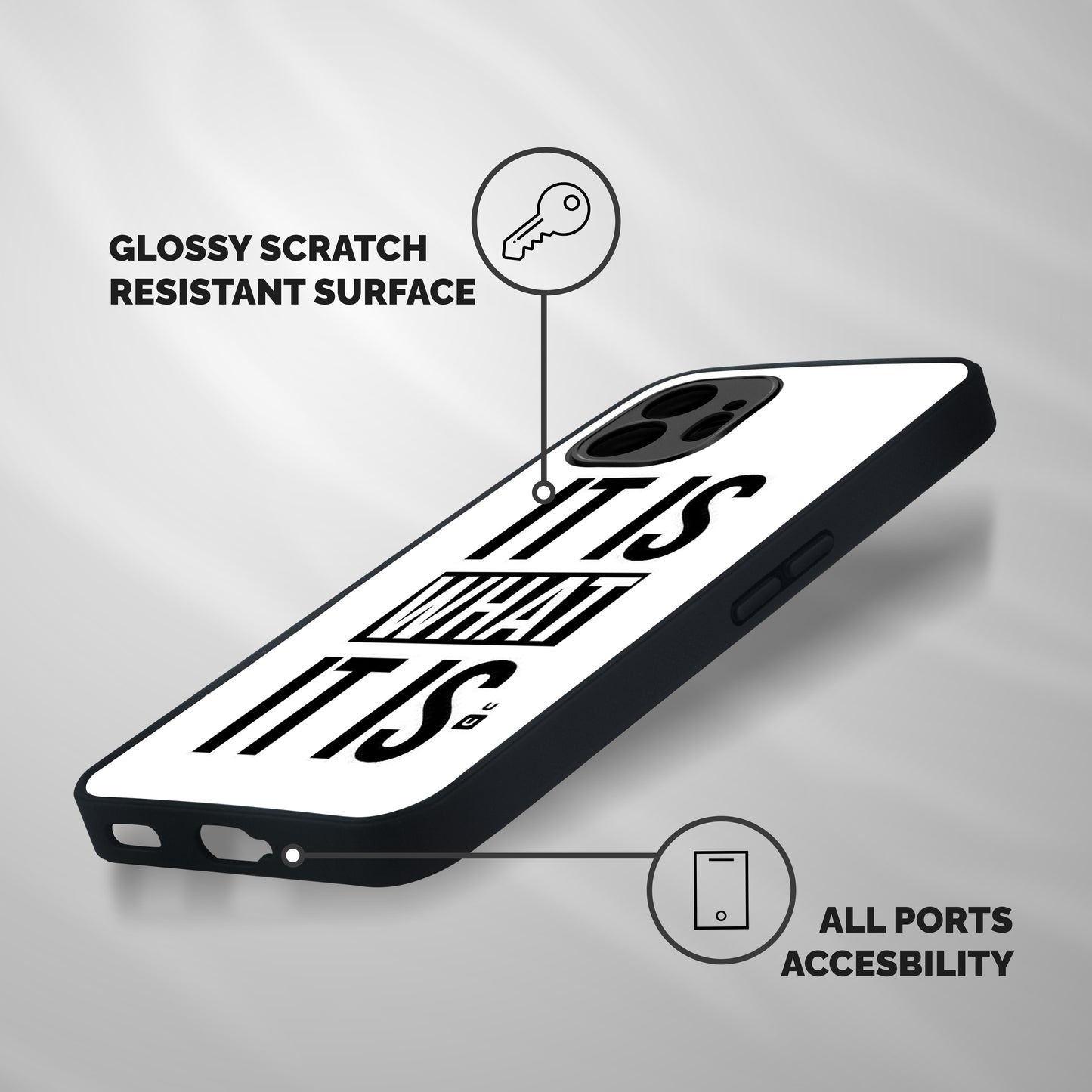 Itis What Itis Shockproof Hybrid Protection (Metal + TPU) Back Case Cover