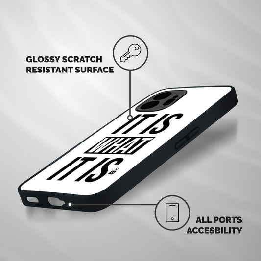 Itis What Itis Shockproof Hybrid Protection (Metal + TPU) Back Case Cover