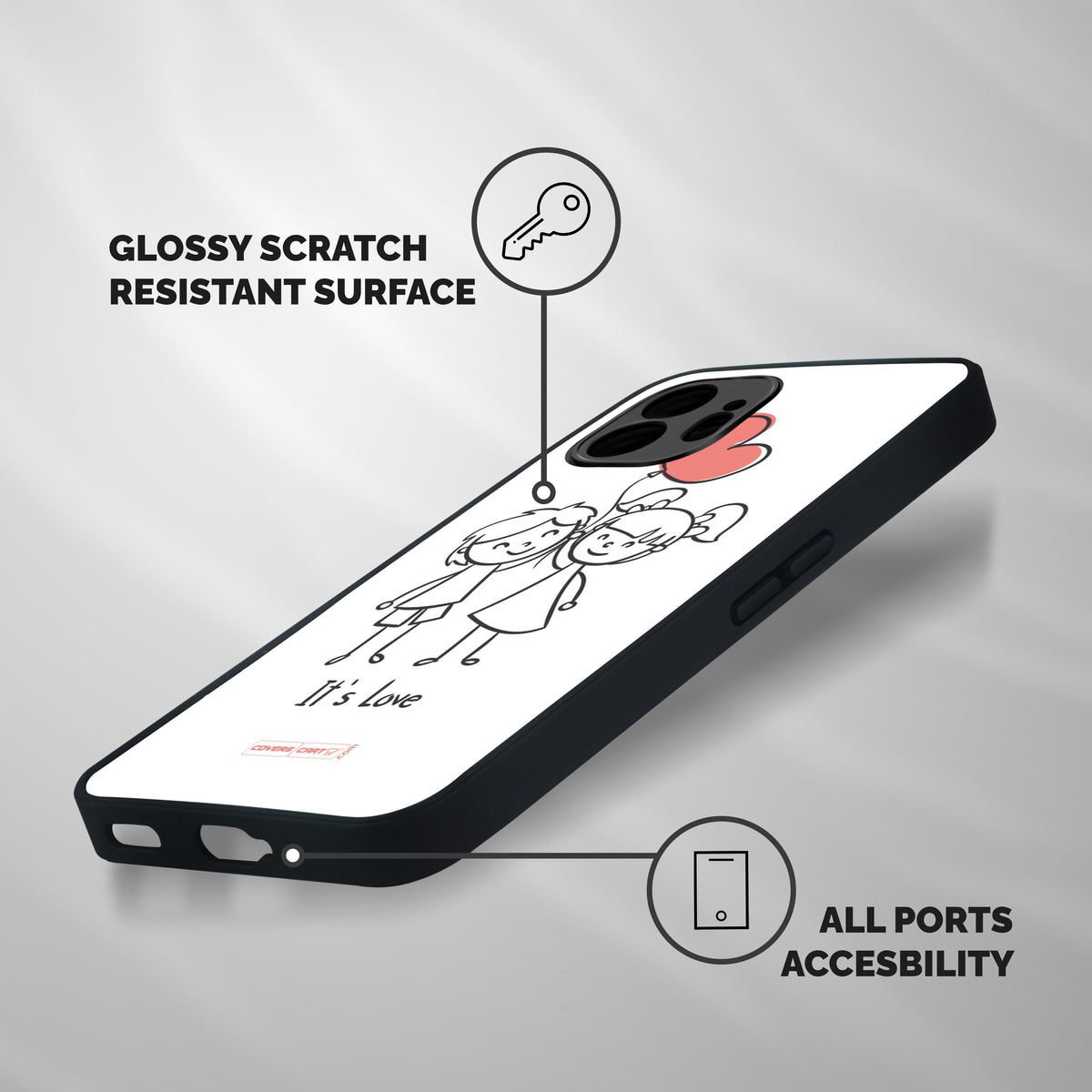 Its Love Shockproof Hybrid Protection (Metal + TPU) Back Case Cover