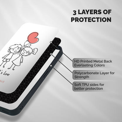 Its Love Shockproof Hybrid Protection (Metal + TPU) Back Case Cover