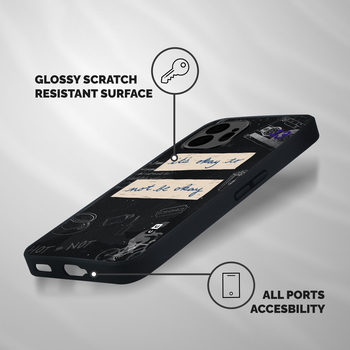 Its Okay Shockproof Hybrid Protection (Metal + TPU) Back Case Cover