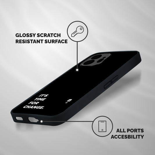 Its Time For Change Shockproof Hybrid Protection (Metal + TPU) Back Case Cover