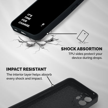 Its Time For Change Shockproof Hybrid Protection (Metal + TPU) Back Case Cover