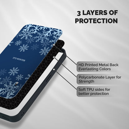 Its Winter Shockproof Hybrid Protection (Metal + TPU) Back Case Cover