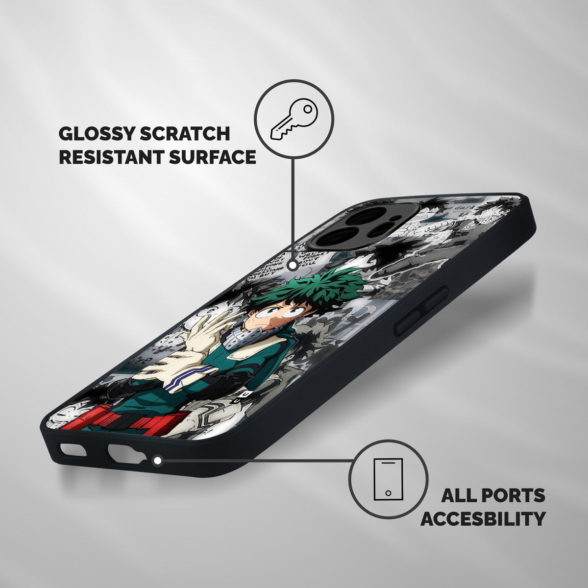 Izuku Midoriya Shockproof Hybrid Protection (Metal + TPU) Back Case Cover