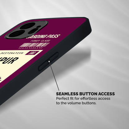 Jaipur Boarding Pass Shockproof Hybrid Protection (Metal + TPU) Back Case Cover