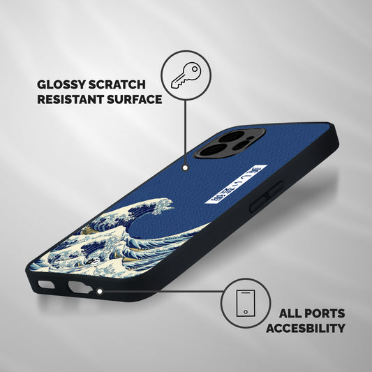 Japanese Art Shockproof Hybrid Protection (Metal + TPU) Back Case Cover