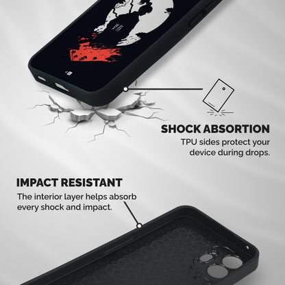 Japanese Warrior Shockproof Hybrid Protection (Metal + TPU) Back Case Cover
