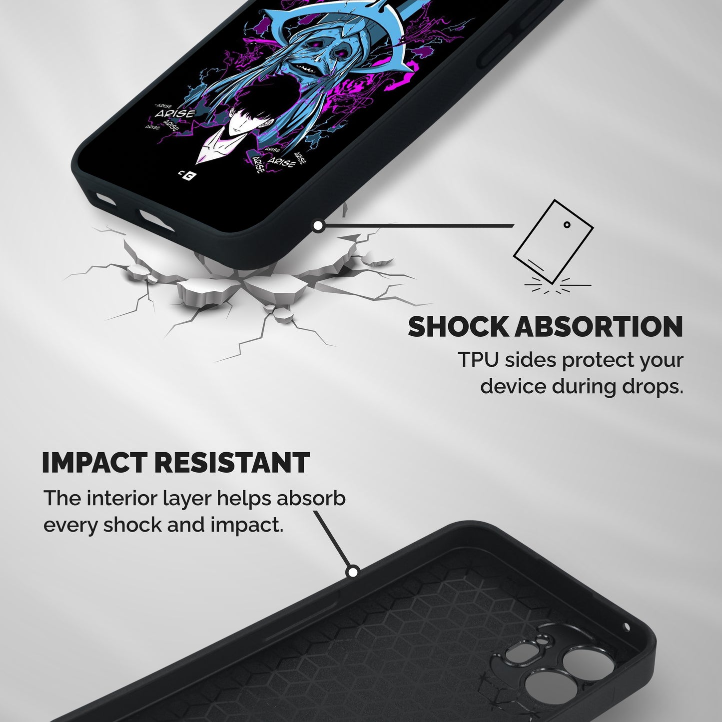Jinwoo Arise Shockproof Hybrid Protection (Metal + TPU) Back Case Cover