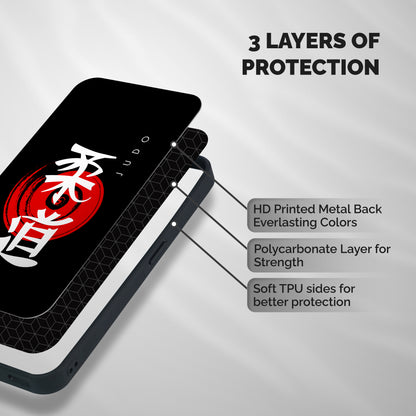 Judo Art Shockproof Hybrid Protection (Metal + TPU) Back Case Cover
