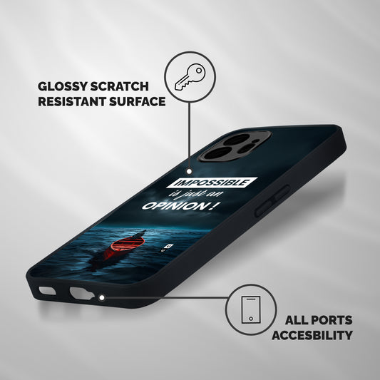 Just An Opinion Shockproof Hybrid Protection (Metal + TPU) Back Case Cover