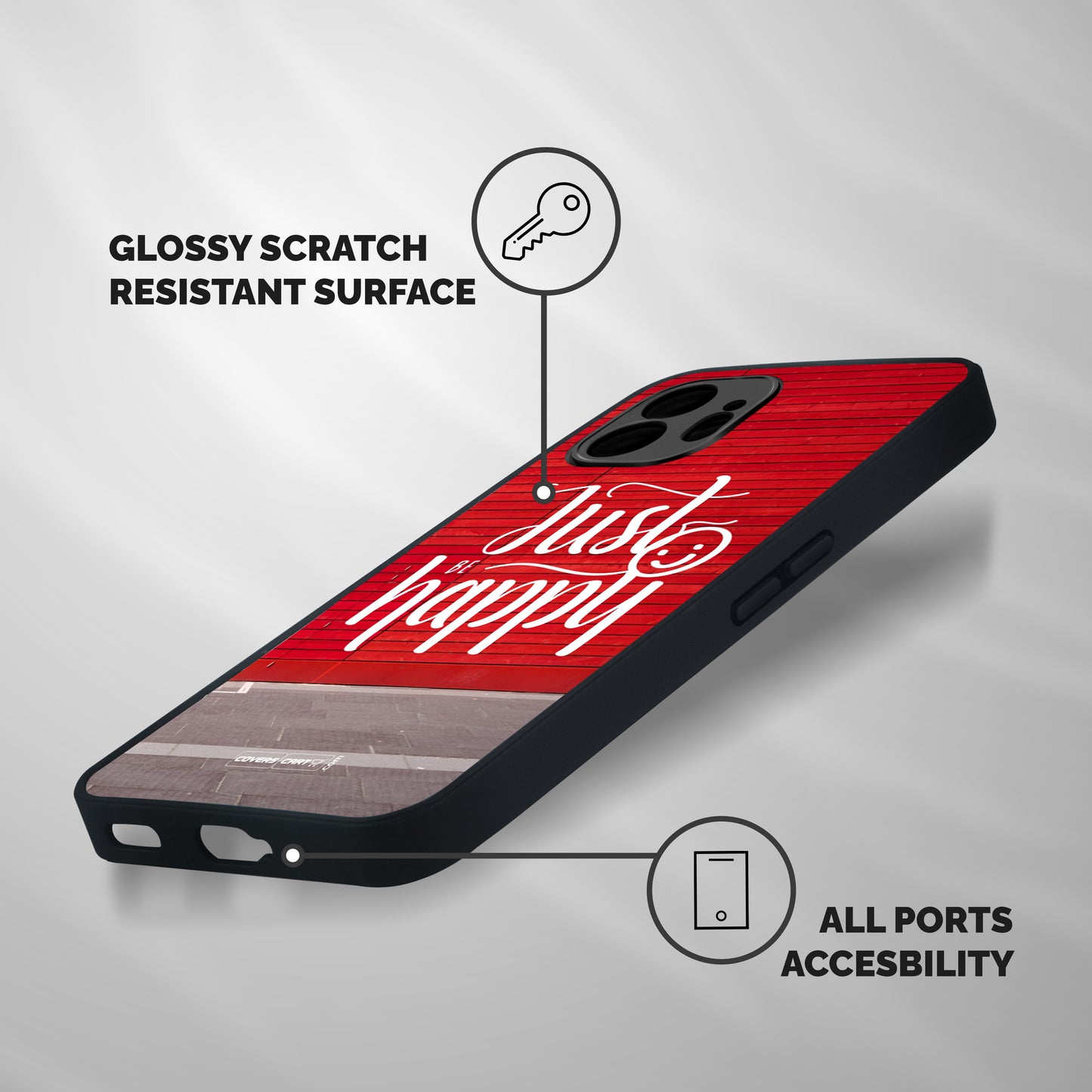 Just Be Happy Shockproof Hybrid Protection (Metal + TPU) Back Case Cover