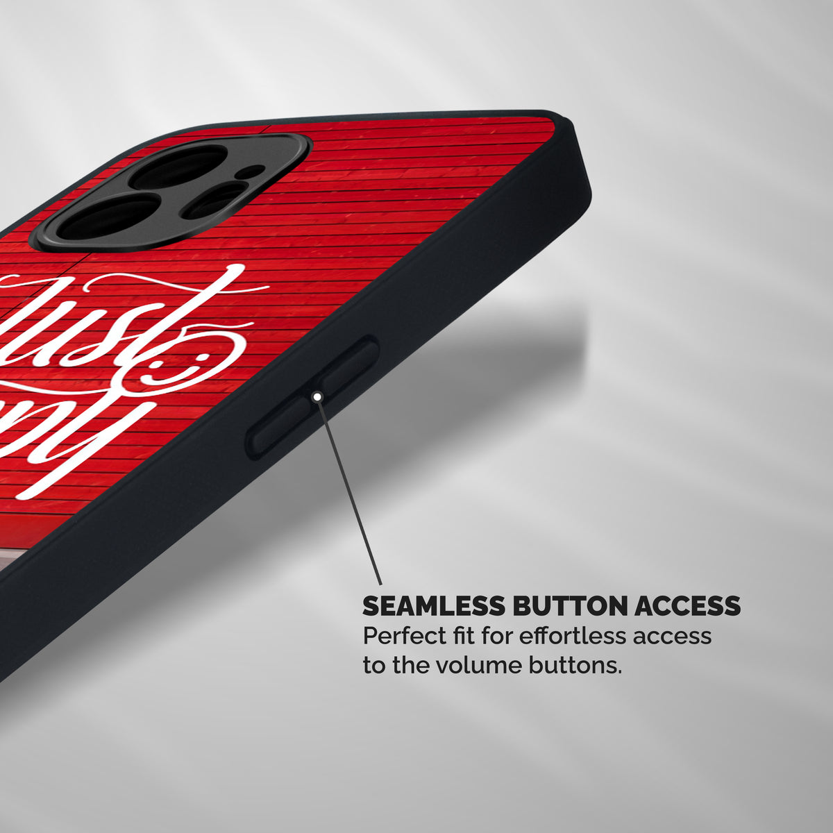 Just Be Happy Shockproof Hybrid Protection (Metal + TPU) Back Case Cover