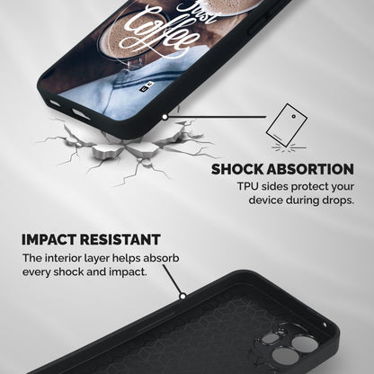 Just Coffee Shockproof Hybrid Protection (Metal + TPU) Back Case Cover