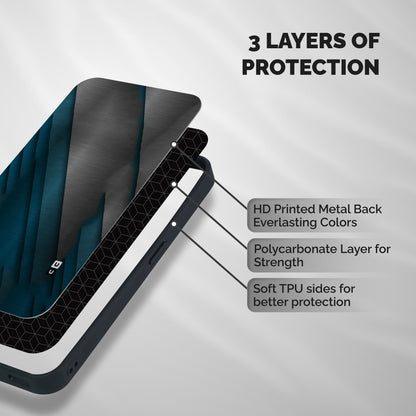 Just Lines Shockproof Hybrid Protection (Metal + TPU) Back Case Cover