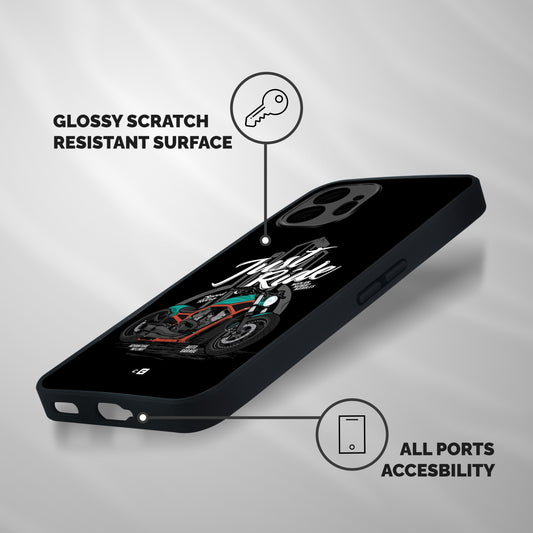 Just Ride Speed Shockproof Hybrid Protection (Metal + TPU) Back Case Cover