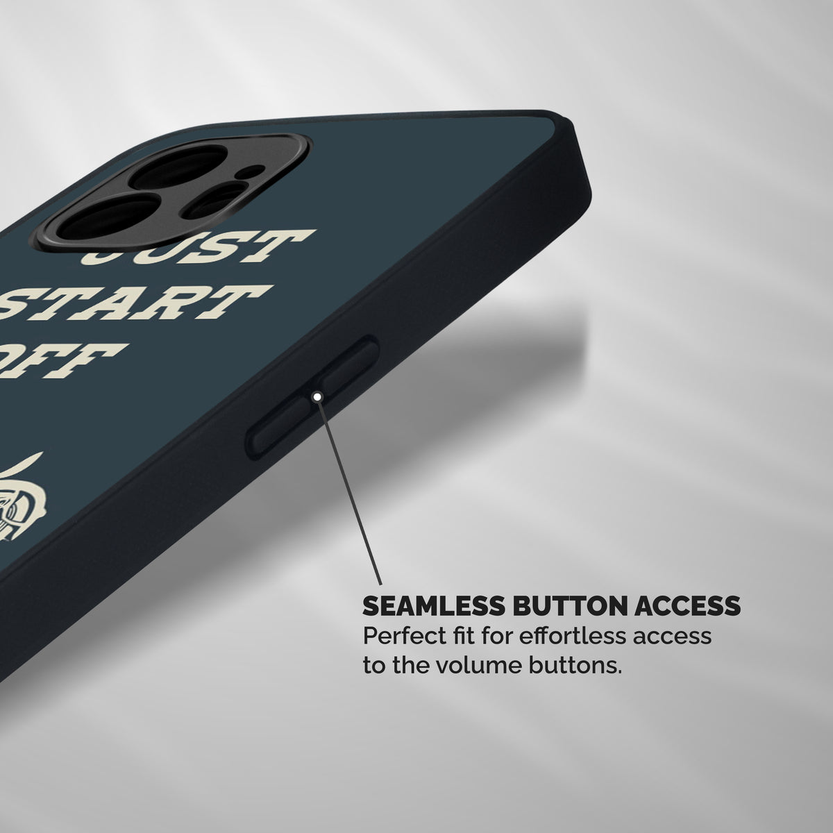 Just Start Off Shockproof Hybrid Protection (Metal + TPU) Back Case Cover