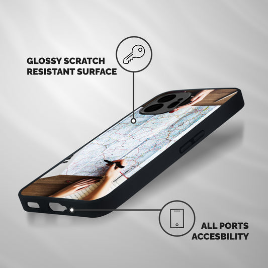 Just Travel Shockproof Hybrid Protection (Metal + TPU) Back Case Cover