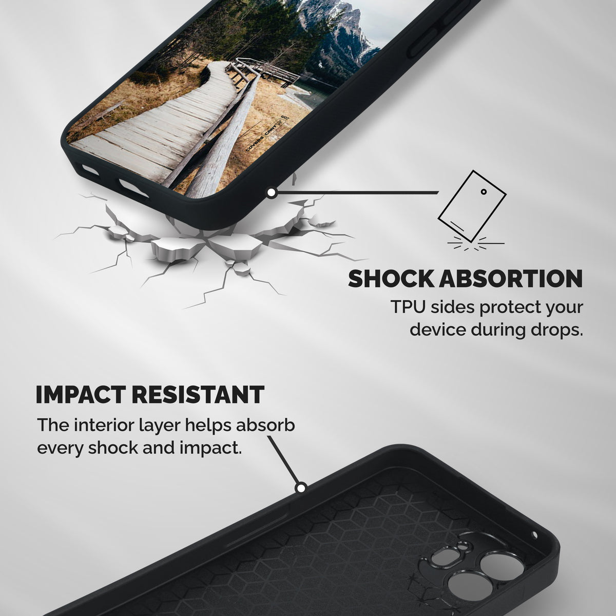 Just Wander Shockproof Hybrid Protection (Metal + TPU) Back Case Cover