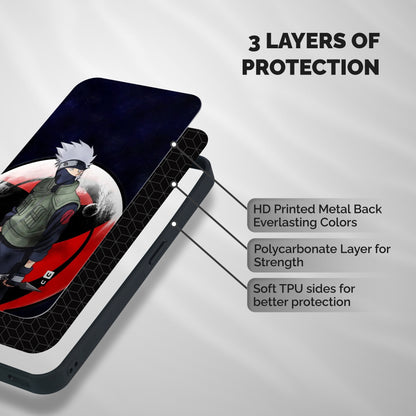 Kakashi Hatake Knife Shockproof Hybrid Protection (Metal + TPU) Back Case Cover
