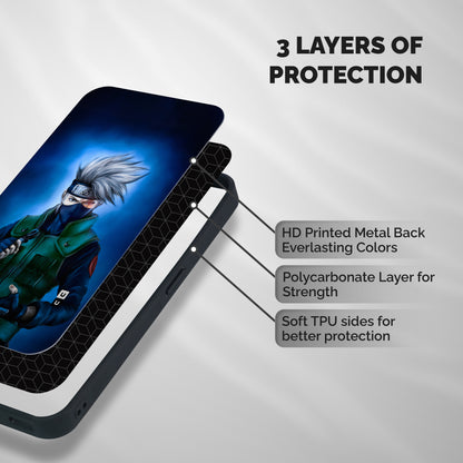 Kakashi Hatake Shockproof Hybrid Protection (Metal + TPU) Back Case Cover