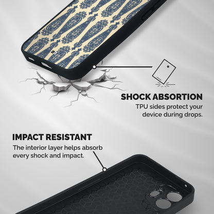 Kalamkari Design Shockproof Hybrid Protection (Metal + TPU) Back Case Cover