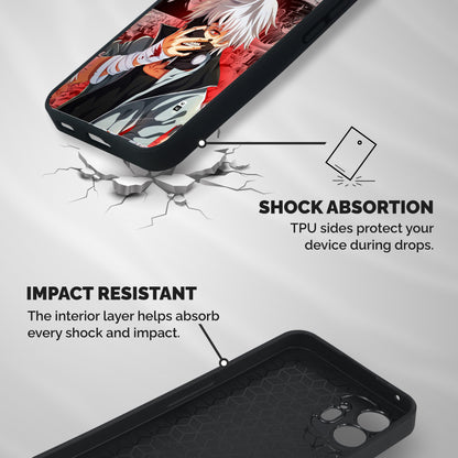 Kaneki Ken Manga Style Shockproof Hybrid Protection (Metal + TPU) Back Case Cover