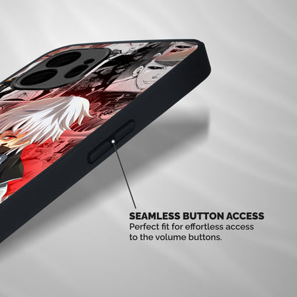 Kaneki Ken Manga Style Shockproof Hybrid Protection (Metal + TPU) Back Case Cover