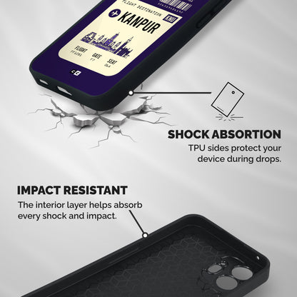 Kanpur Boarding Pass Shockproof Hybrid Protection (Metal + TPU) Back Case Cover