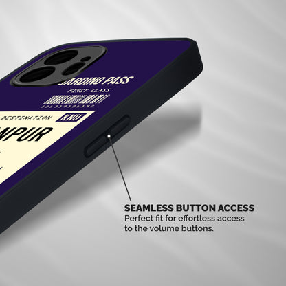 Kanpur Boarding Pass Shockproof Hybrid Protection (Metal + TPU) Back Case Cover