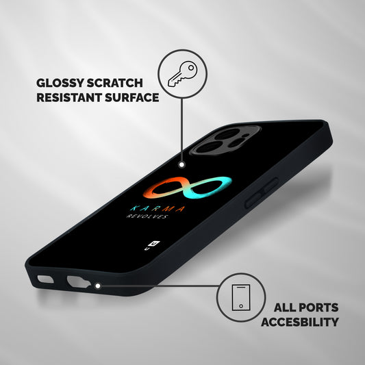 Karma Revolves Shockproof Hybrid Protection (Metal + TPU) Back Case Cover