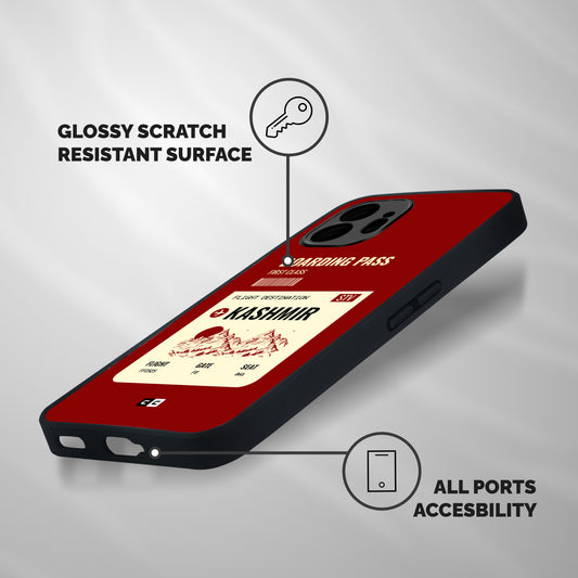 Kashmir Boarding Pass Shockproof Hybrid Protection (Metal + TPU) Back Case Cover